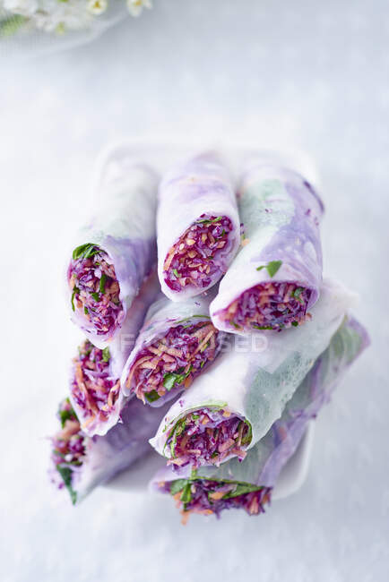 Spring rolls with vegetable filling — Stock Photo