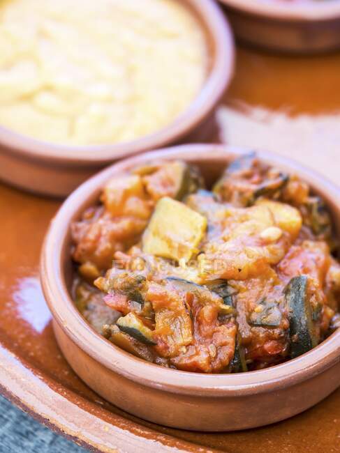Pisto manchego, traditional vegetable dish from La Mancha, Spain — Stock Photo