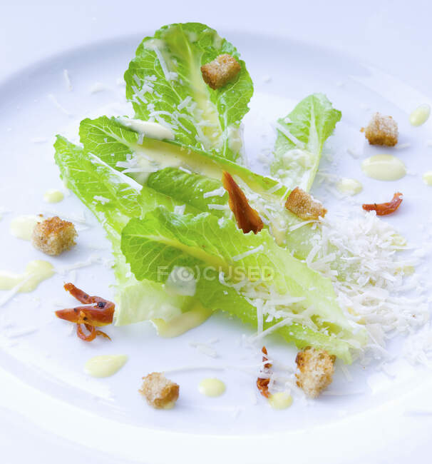Caesar salad (close-up) — Stock Photo