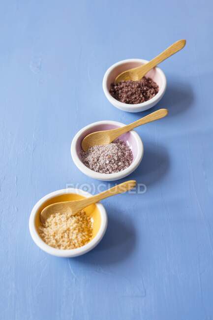 Specialty Sea Salts close-up view — Stock Photo