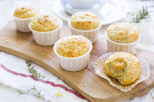 Gorgonzola muffins close-up view — Stock Photo