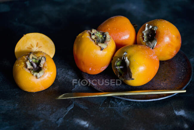 Persimmon fruit close-up view — Stock Photo