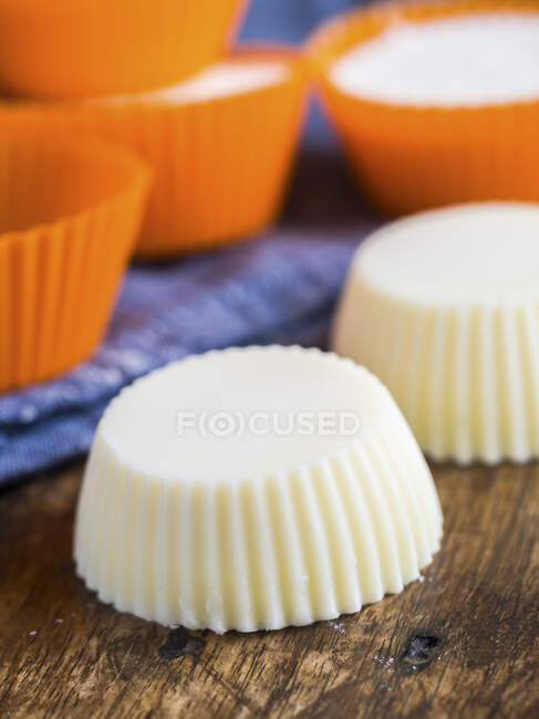 Homemade soap bars shaped like muffins — Stock Photo