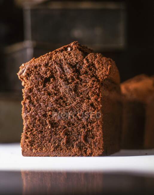 Chocolate cake, closeup shot — Stock Photo