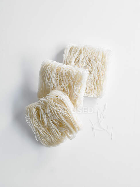 Rice Noodle Nests close-up view — Stock Photo