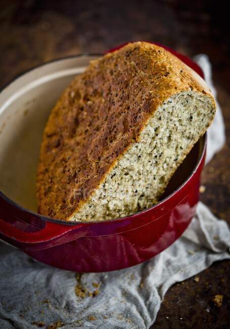 Close-up shot of delicious Multiseed bread — Stock Photo