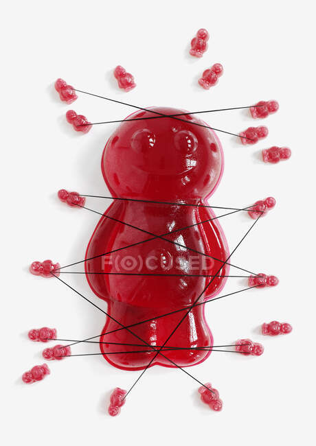 Jelly figures from Gulliver's Travels — Stock Photo