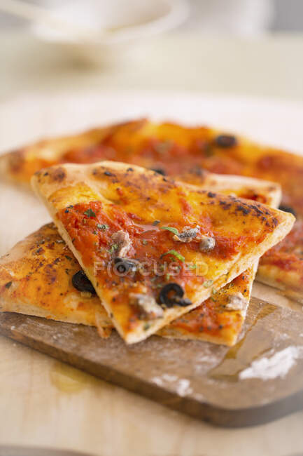 Pizza marinara, close up — Stock Photo