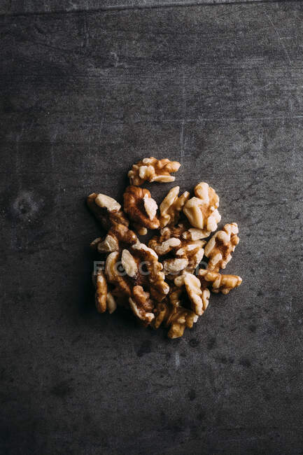 Walnut Pieces close-up view — Stock Photo