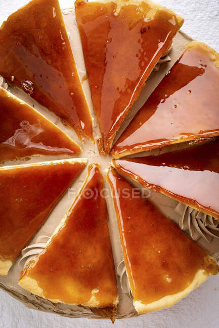 Dobos cake, closeup view — Stock Photo