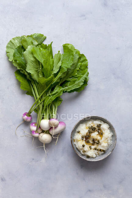 Turnip puree close-up view — Stock Photo