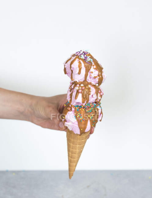 Funfetti ice cream closeup — Stock Photo