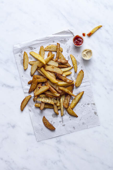Fried potato close-up view — Stock Photo