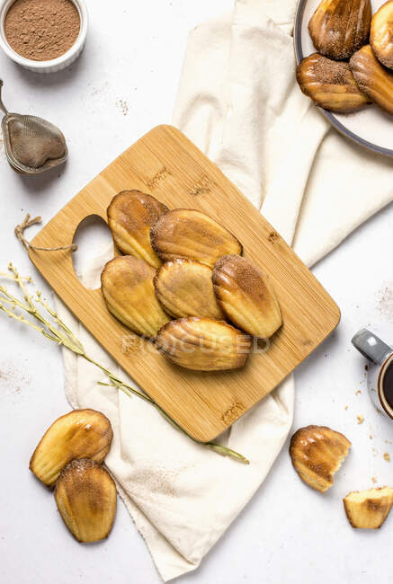 Madeleines on table close-up view — Stock Photo