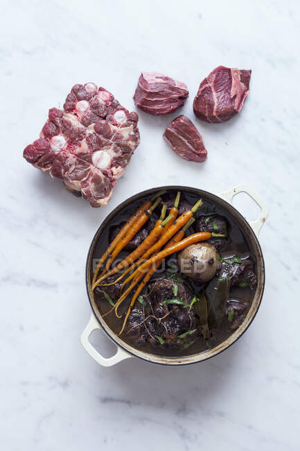 Oxtail and beef cheek — Foto stock