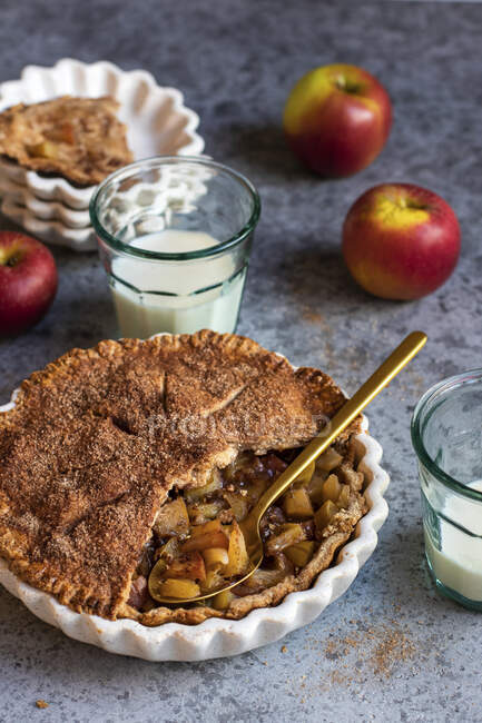 Torta de maçã americana vista close-up — Fotografia de Stock