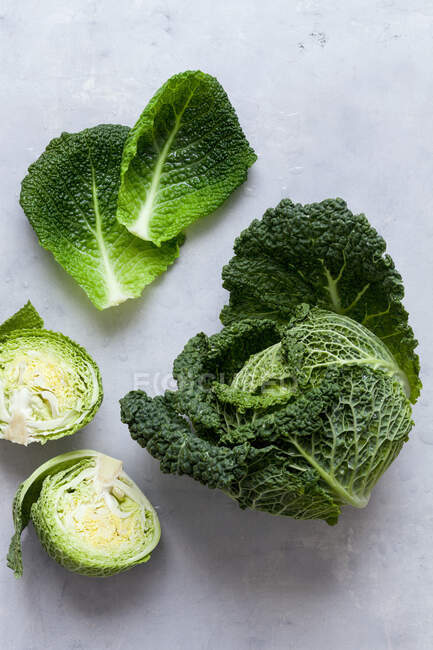 Savoy cabbage close-up view — Stock Photo