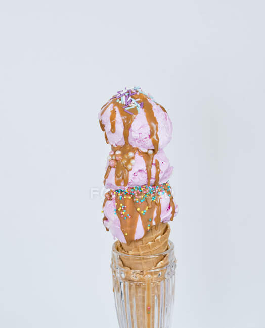 Funfetti ice cream closeup — Stock Photo