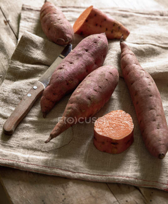 Sweet potatoes close-up view — Stock Photo