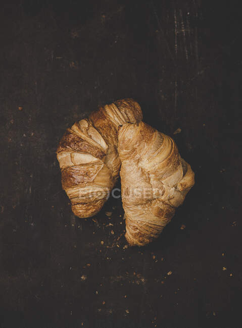 Two croissants, closeup shot — Stock Photo