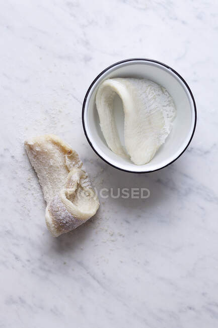 Salted cod close-up view — Stock Photo