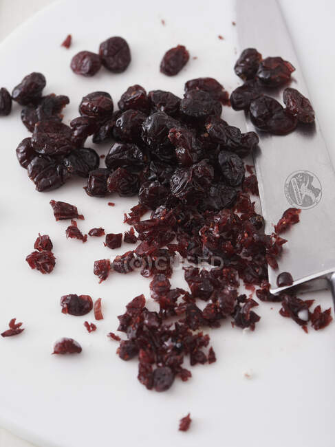 Dried cranberries close-up view — Stock Photo