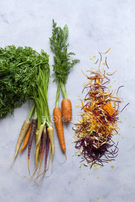 Carrot Julienne close-up — стокове фото