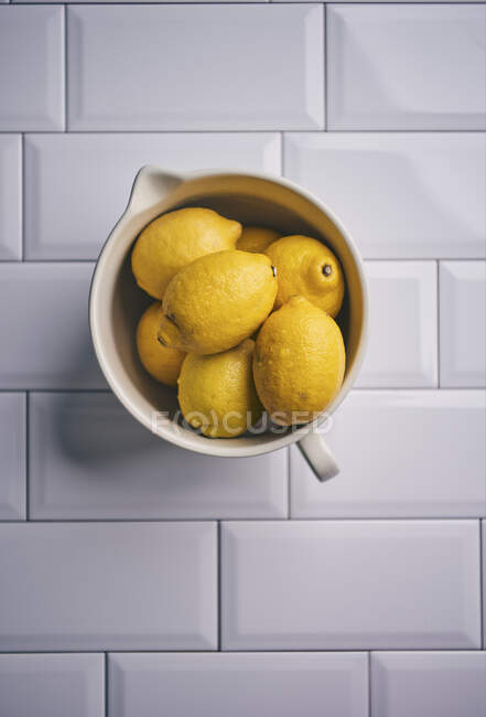 Lemons top view close-up view — Stock Photo