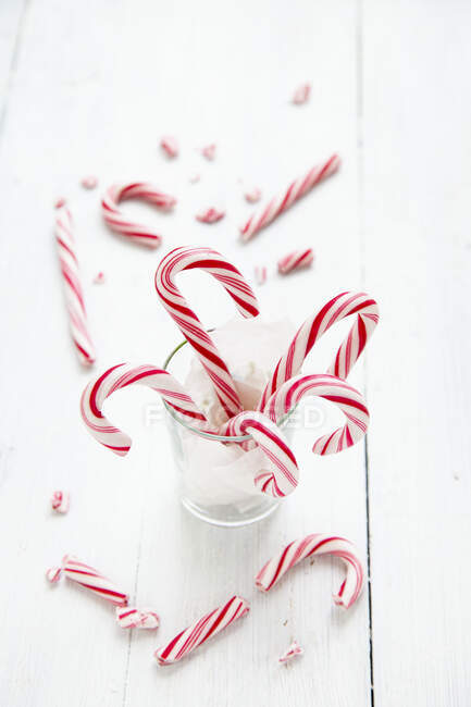 Candy canes close-up view — Stock Photo