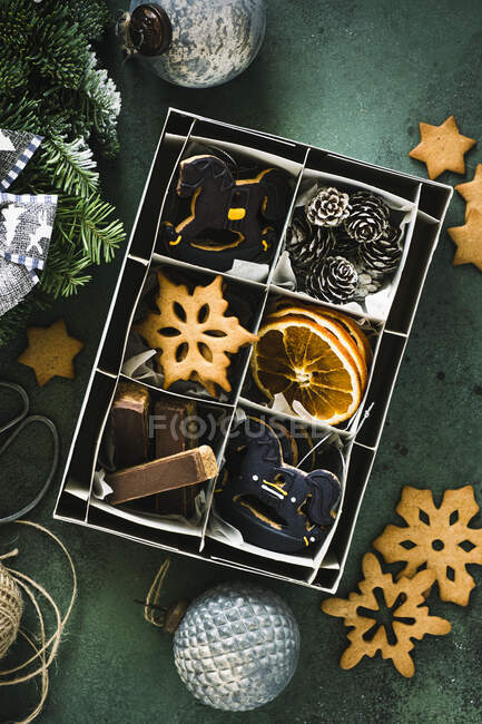 Christmas cookie variety close-up view — Stock Photo