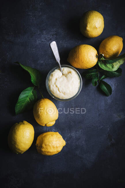 Lemon Curd close-up view — Stock Photo