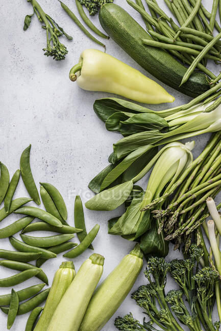 Grünes Gemüse aus nächster Nähe — Stockfoto