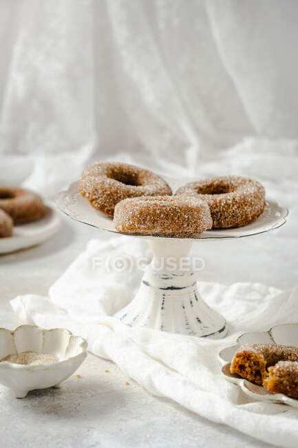 Gluten-free carrot donuts close-up view — Stock Photo