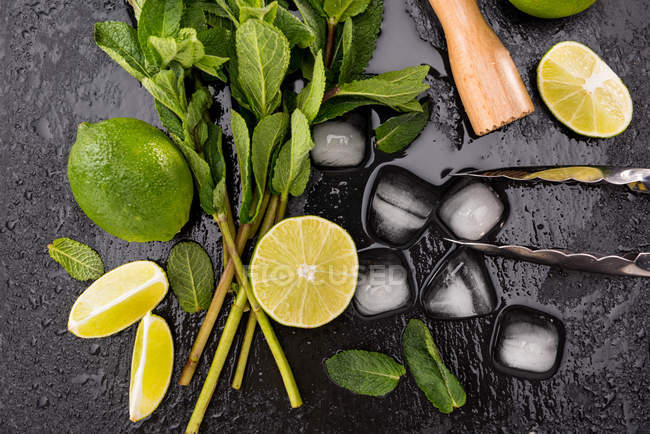 Ingredienti cocktail Mojito — Foto stock