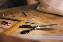 Craft equipment on table — Stock Photo