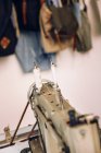 Thread spools on sewing machine — Stock Photo