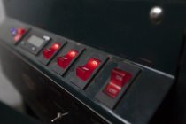 Switches on coffee machine — Stock Photo