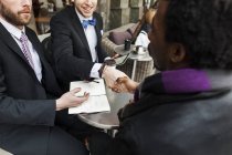 Business people shaking hands — Stock Photo