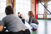 People practicing during dance class — Stock Photo