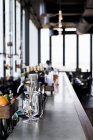 View on bar counter at restaurant — Stock Photo