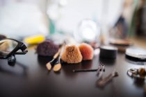 Beauty products on table — Stock Photo