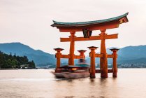 Giant floating torii gate — Stock Photo