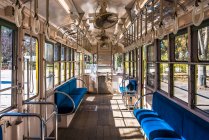 Старий трамвай в Архітектурному музеї — стокове фото