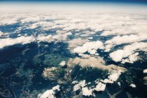 Vista aérea de las nubes - foto de stock