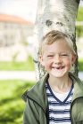 Retrato de colegial feliz - foto de stock