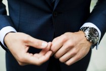 Close-up of businessmans hands — Stock Photo
