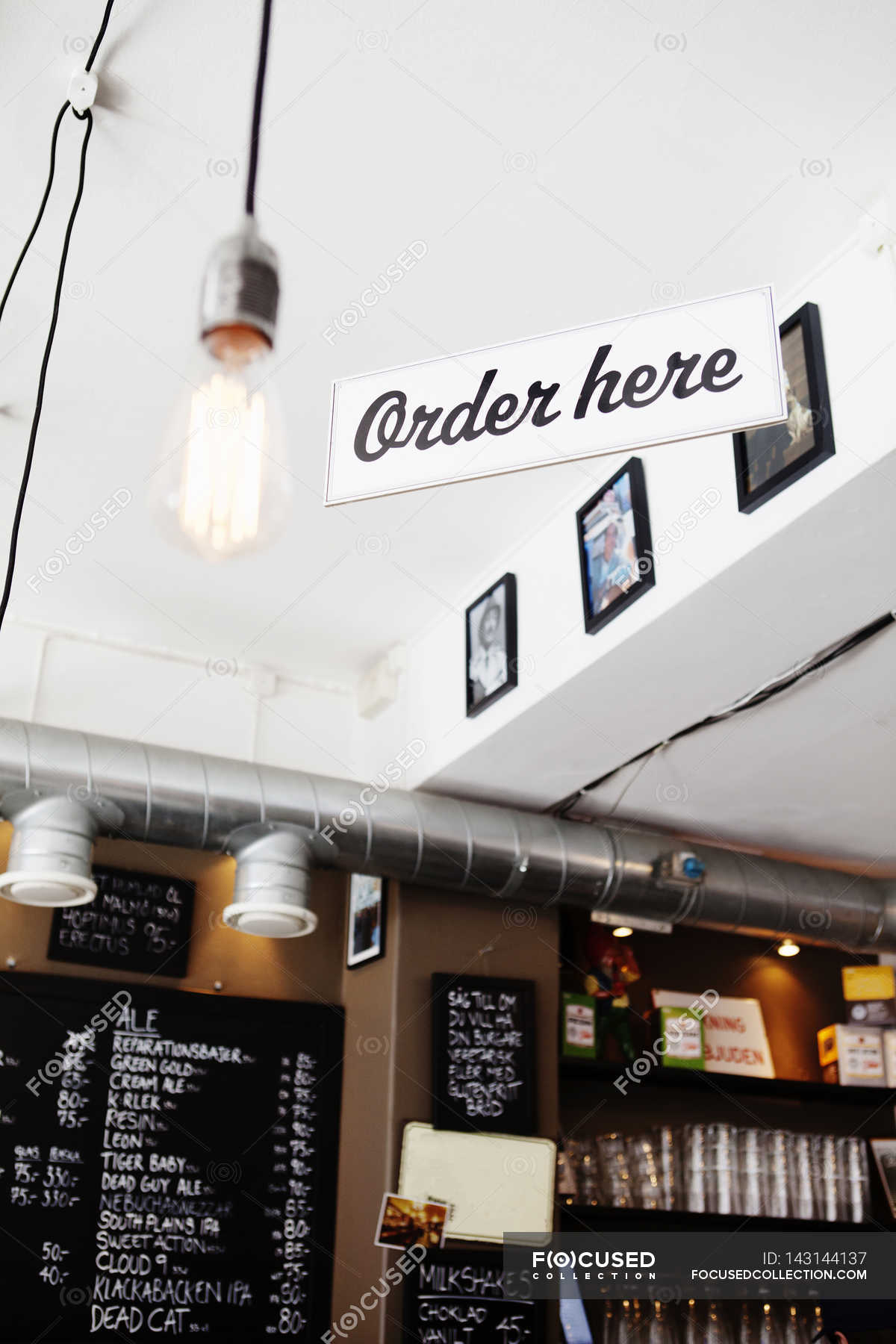 Order here sign — indoors, nobody - Stock Photo | #143144137