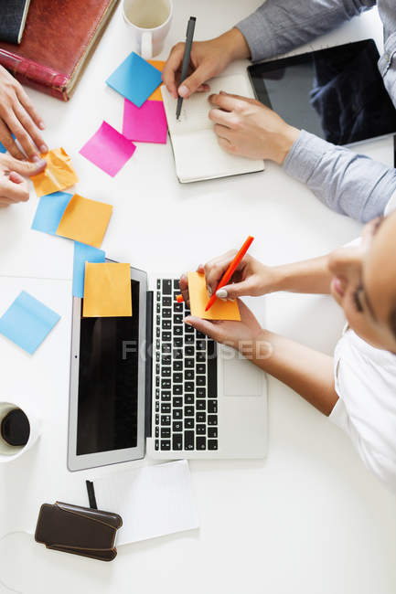Business people working on desk — Stock Photo