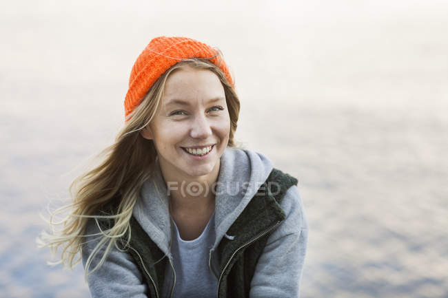 Smiling female student — Stock Photo