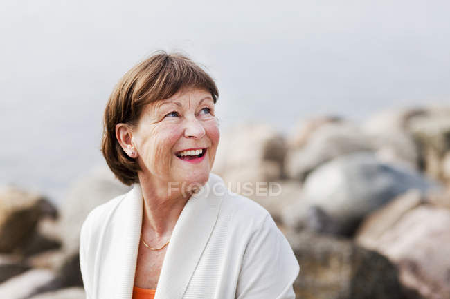 Happy senior woman — Stock Photo